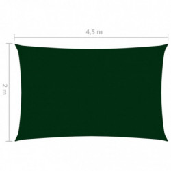 Sonnensegel Oxford-Gewebe Rechteckig 2x4,5 m Dunkelgrün