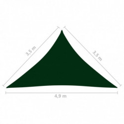 Sonnensegel Oxford-Gewebe Dreieckig 3,5x3,5x4,9 m Dunkelgrün
