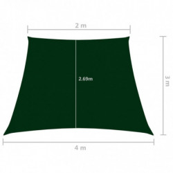 Sonnensegel Oxford-Gewebe Trapezförmig 3/4x2 m Dunkelgrün