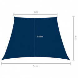 Sonnensegel Oxford-Gewebe Trapezförmig 4/5x3 m Blau