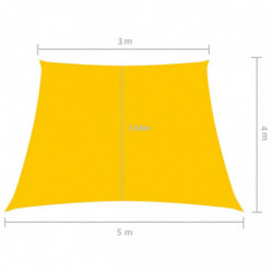 Sonnensegel Oxford-Gewebe Trapezförmig 4/5x3 m Gelb