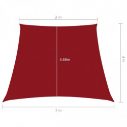 Sonnensegel Oxford-Gewebe Trapezförmig 4/5x3 m Rot