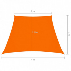 Sonnensegel Oxford-Gewebe Trapezförmig 3/4x2 m Orange