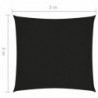 Sonnensegel Oxford-Gewebe Quadratisch 2x2 m Schwarz