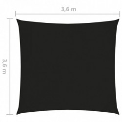 Sonnensegel Oxford Gewebe Quadratisch 3,6x3,6 m Schwarz