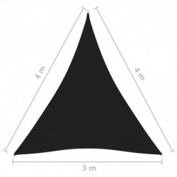 Sonnensegel Oxford-Gewebe Dreieckig 3x4x4 m Schwarz
