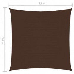 Sonnensegel Oxford Gewebe Quadratisch 3,6x3,6 m Braun