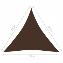 Sonnensegel Oxford-Gewebe Dreieckig 3,6x3,6x3,6 m Braun