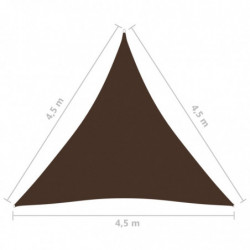 Sonnensegel Oxford-Gewebe Dreieckig 4,5x4,5x4,5 m Braun