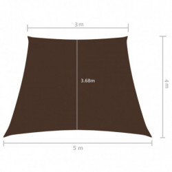 Sonnensegel Oxford-Gewebe Trapezförmig 4/5x3 m Braun