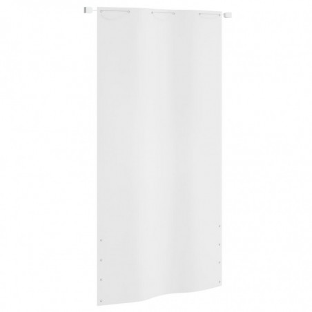 Balkon-Sichtschutz Weiß 120x240 cm Oxford-Gewebe