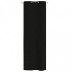 Balkon-Sichtschutz Schwarz 80x240 cm Oxford-Gewebe