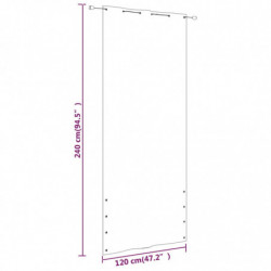 Balkon-Sichtschutz Anthrazit und Weiß 120x240 cm Oxford-Gewebe