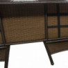 2-Sitzer-Gartensofa mit Teetisch Poly Rattan Braun