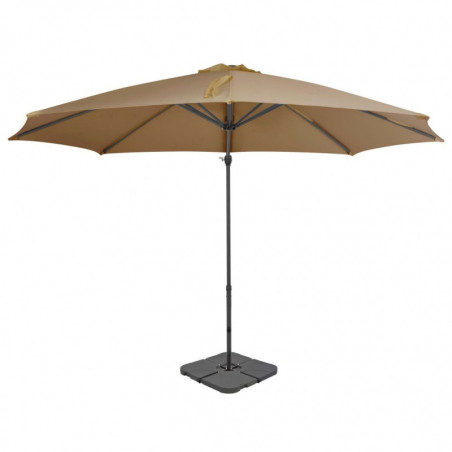 Sonnenschirm mit Schirmständer Taupe