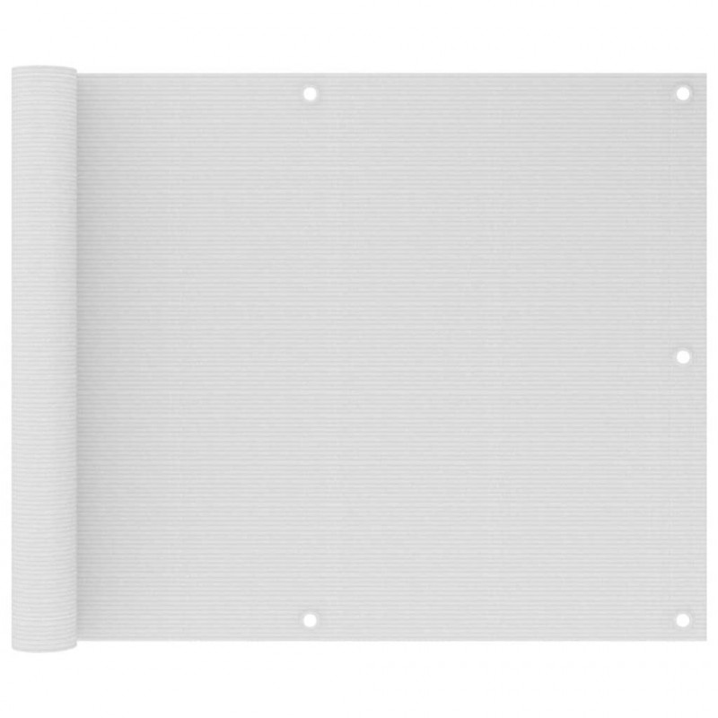Balkon-Sichtschutz Weiß 75x300 cm HDPE