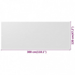 Balkon-Sichtschutz Weiß 120x300 cm HDPE