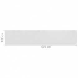 Balkon-Sichtschutz Weiß 120x600 cm HDPE
