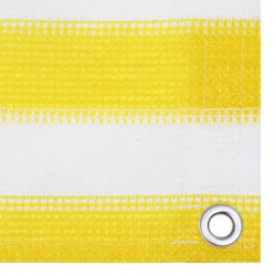Balkon-Sichtschutz Gelb und Weiß 90x300 cm HDPE