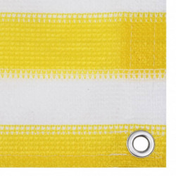 Balkon-Sichtschutz Gelb und Weiß 120x500 cm HDPE
