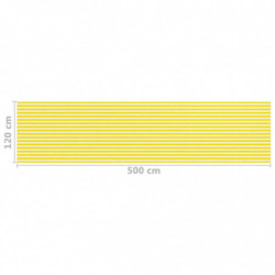 Balkon-Sichtschutz Gelb und Weiß 120x500 cm HDPE