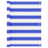 Balkon-Sichtschutz Blau und Weiß 75x300 cm HDPE