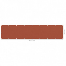 Balkon-Sichtschutz Terracotta-Rot 90x400 cm HDPE