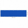 Balkon-Sichtschutz Blau 75x300 cm HDPE
