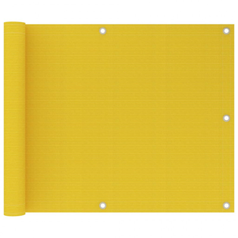 Balkon-Sichtschutz Gelb 75x600 cm HDPE