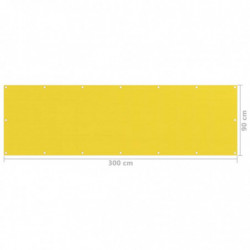 Balkon-Sichtschutz Gelb 90x300 cm HDPE
