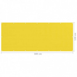 Balkon-Sichtschutz Gelb 120x300 cm HDPE