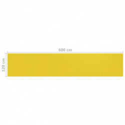 Balkon-Sichtschutz Gelb 120x600 cm HDPE