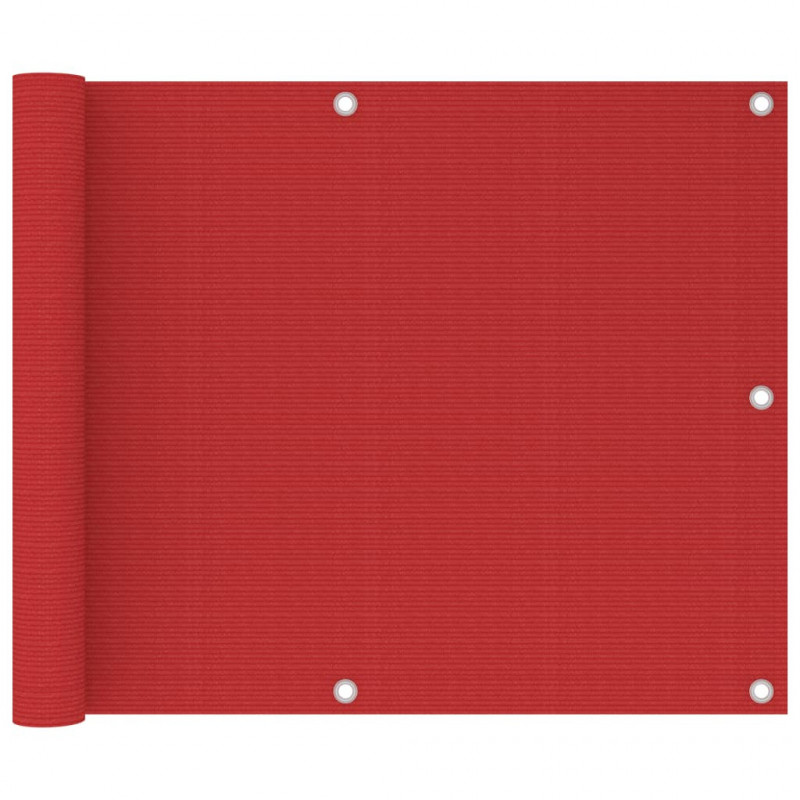 Balkon-Sichtschutz Rot 75x500 cm HDPE