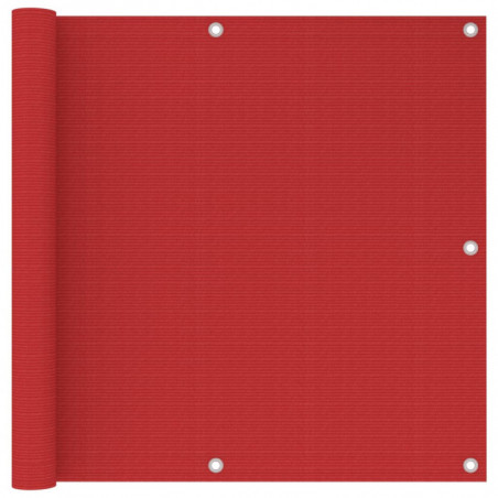 Balkon-Sichtschutz Rot 90x500 cm HDPE