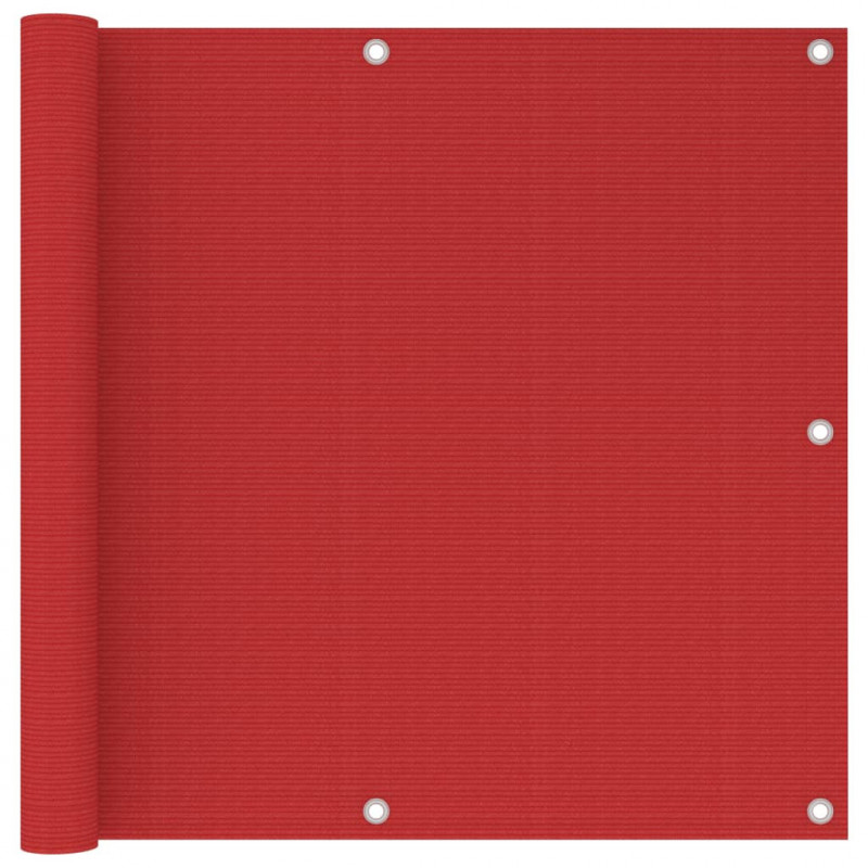Balkon-Sichtschutz Rot 90x600 cm HDPE