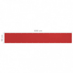 Balkon-Sichtschutz Rot 90x600 cm HDPE