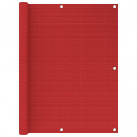 Balkon-Sichtschutz Rot 120x500 cm HDPE