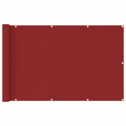 Balkon-Sichtschutz Rot 120x600 cm HDPE