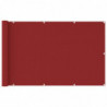 Balkon-Sichtschutz Rot 120x600 cm HDPE