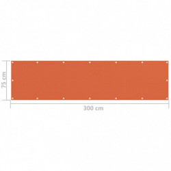 Balkon-Sichtschutz Orange 75x300 cm HDPE