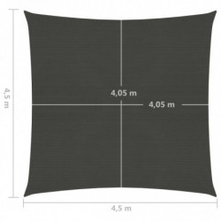 Sonnensegel 160 g/m² Anthrazit 4,5x4,5 m HDPE