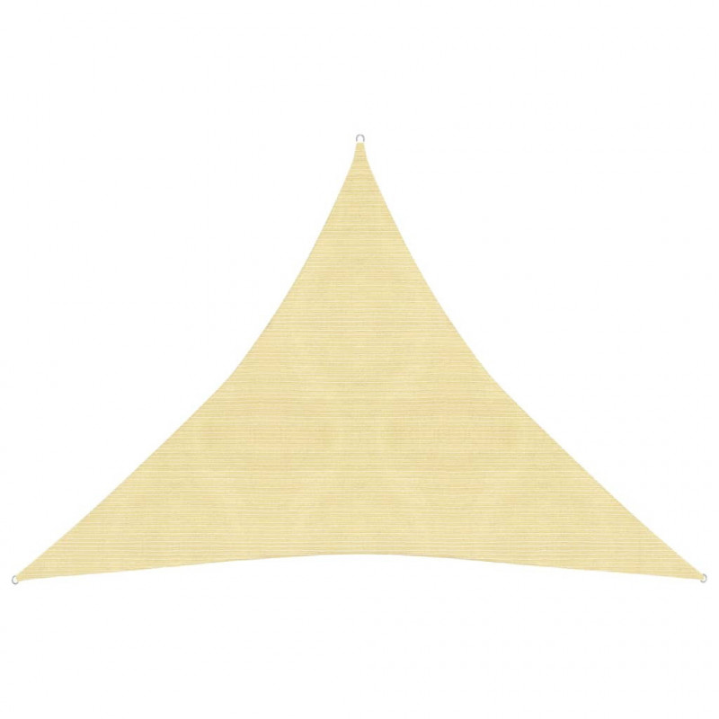 Sonnensegel 160 g/m² Beige 4x4x4 m HDPE