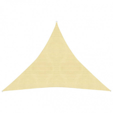 Sonnensegel 160 g/m² Beige 4x4x4 m HDPE