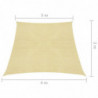 Sonnensegel 160 g/m² Beige 3/4x2 m HDPE