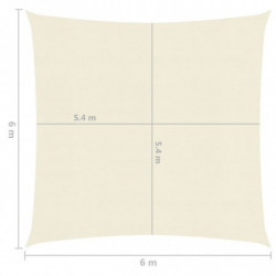 Sonnensegel 160 g/m² Creme 6x6 m HDPE