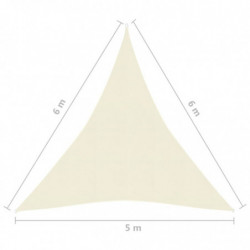 Sonnensegel 160 g/m² Creme 5x6x6 m HDPE