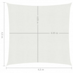 Sonnensegel 160 g/m² Weiß 4,5x4,5 m HDPE