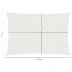 Sonnensegel 160 g/m² Weiß 2x4,5 m HDPE