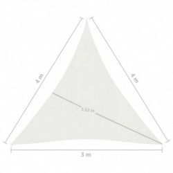 Sonnensegel 160 g/m² Weiß 3x4x4 m HDPE