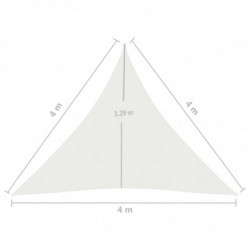 Sonnensegel 160 g/m² Weiß 4x4x4 m HDPE